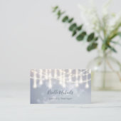 Elegante kroonluchter Sparkle Twinkle Lights Bokeh Visitekaartje (Staand voorkant)