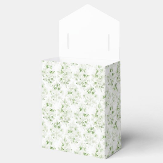 Elegante kuif w / Sage Groene Boog | Bruiloft Bedankdoosjes (Geopend)