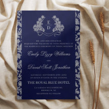 Elegante Kuifstempel Navy Erfgoed Bruiloft
