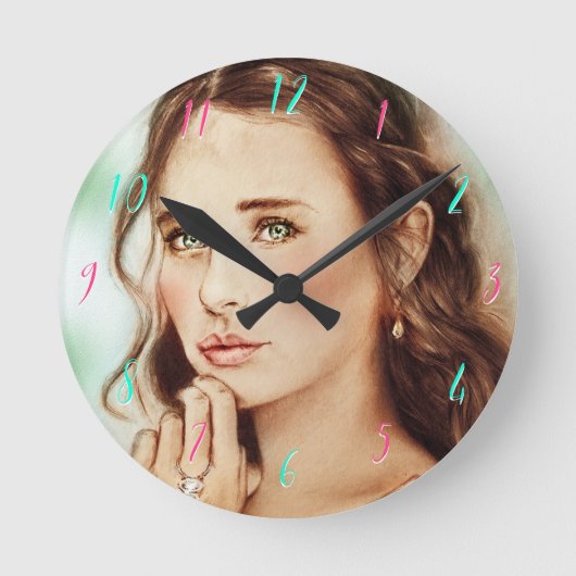  elegante ,  kunst ronde klok (Voorkant)