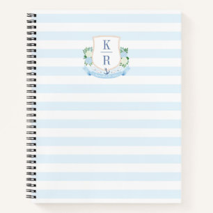 Elegante Kust Monogram Trouwplanning Notitieboek