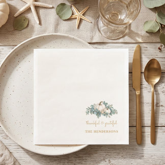 Elegante Kust Thanksgiving Papieren Servetten