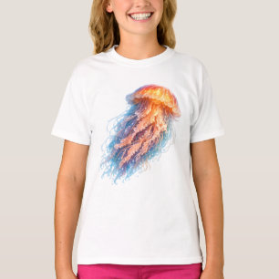 Elegante kwal oceaan fantasie illustratie t-shirt