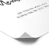 Elegante kwastletter 'Ter liefdevolle herinnering' Poster (Hoek)