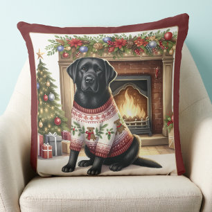 Elegante labrador retriever kerst puppy hond kussen