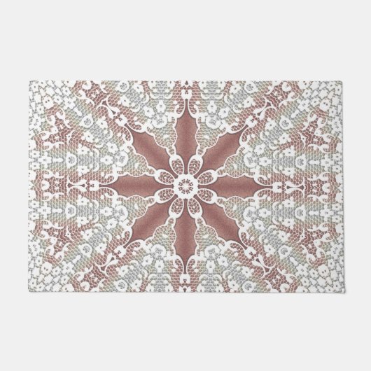 Elegante Lace Bloemen Deurmat (Voorkant)