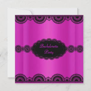ÉLÉGANTE LACE ROSE CHAUDE BACHELORETTE INVITATION
