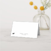 Elegante Lam Meal Option Wedding Place Card (Achterkant)
