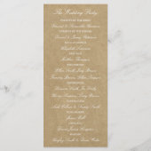 Elegante landelijke kraft-huwelijksprogramma sjabl programma (Achterkant)