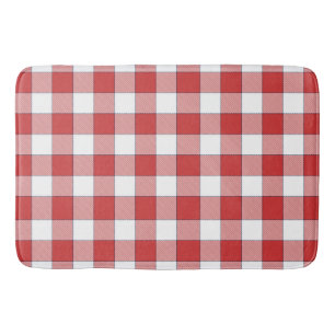 Elegante landelijke picknick wit rood geruit badmat