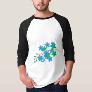 Elegante Lange Blad Lijnkunst   Minimaal Botanisch T-shirt