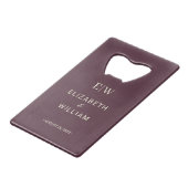 Elégante laque simple cerise, Mariage Monogramme (Dos Angle)