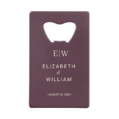 Elégante laque simple cerise, Mariage Monogramme (Dos)