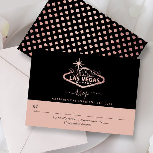 Elegante Las Vegas bestemming huwelijksfeest RSVP Kaartje