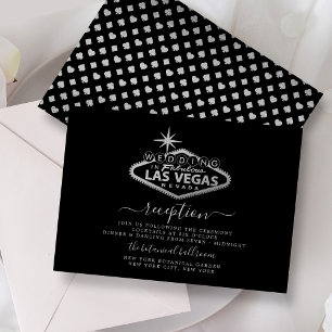 Elegante Las Vegas huwelijksreceptie Informatiekaartje