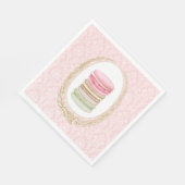 Elegante Laurel Krans met Pastel Macarons Servet (Hoek)