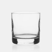 Elegante laurier monogrammed naam gepersonaliseerd whisky glas (Links)