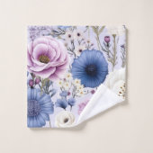 Elégante Lavande Bleu Fleur Jardin Floral (Gant de toilette)
