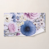 Elégante Lavande Bleu Fleur Jardin Floral (Serviette à main)