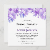 Élégante Lavande Florale Bridal Brunch Invitation (Devant)
