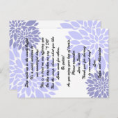 Élégante Lavande Florale Burst Candy Cartes Buffet (Devant / Derrière)