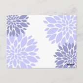 Élégante Lavande Florale Burst Candy Cartes Buffet (Dos)