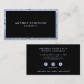 Élégante Lavande Florale Vintage | CARTE DE VISITE (Devant / Derrière)