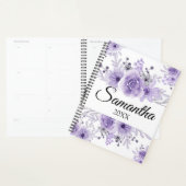 Elégante Lavande Purple Floral Aquarelle (Devant avec enveloppe)