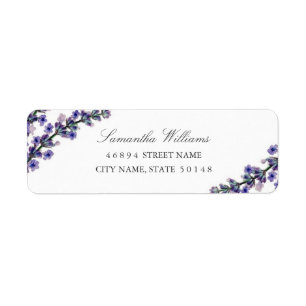 Elegante lavendel adreslabels etiket