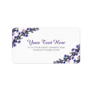 Elegante lavendel adreslabels etiket
