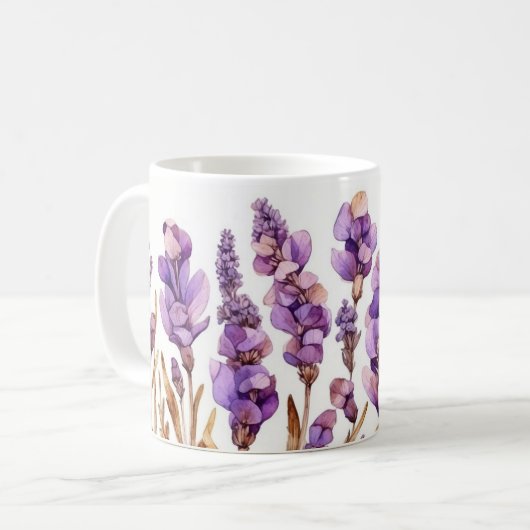 Elegante Lavendel Bliss Keramische Mok (Voorkant links)