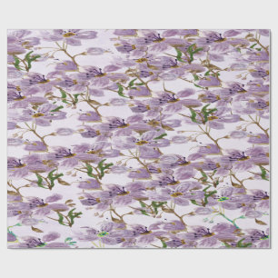 Elegante Lavendel Bloei Inpakpapier Rol