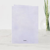 Elegante lavendel bloemige huwelijksverjaardag  kaart (Achterkant)