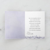 Elegante lavendel bloemige huwelijksverjaardag  kaart (Binnen)