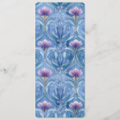 Elegante Lavendel Bruiloftsmenu Menu (Achterkant)