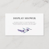 Elegante Lavendel Display Shower Informatiekaartje (Voorkant)