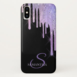 Elegante Lavendel Drips iPhone X Hoesje