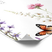 Elegante Lavendel en Wildflower Bloom Zitplaatsen Poster (Hoek)