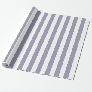 Elegante Lavendel en Wit Gestreept Patroon Cadeaupapier