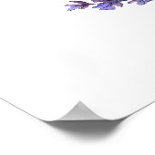 Elegante Lavendel Engagement Party Welkom Poster (Hoek)