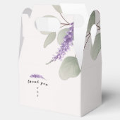 Elegante lavendel Eucalyptus bladeren Bedankdoosjes (Geopend)