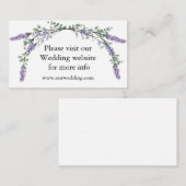 Elegante Lavendel Eucalyptus Trouwruimte Kaart (Voorkant / Achterkant)