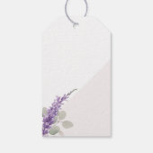 Elegante lavendel Eucalyptus verlaat bruiloft Cadeaulabel (Achterkant)