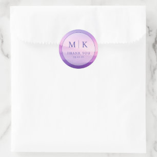 Elegante Lavendel Gradiënt Cirkel Ronde Sticker