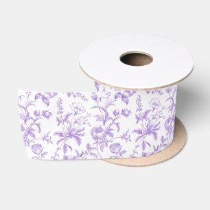 Elegante lavendel grandmillennial toile bloem lint