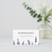 Elegante lavendel luier Raffle Kaart (Staand voorkant)