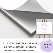 Elegante Lavendel Monogrammed Bruiloft Welkomstbor Poster