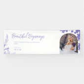 Elegante Lavendel Mooie Beginnings met Custom Spandoek (Horizontaal)
