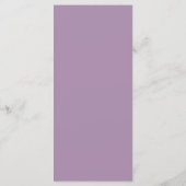 Elegante Lavendel op Witte Bruiloft Menu (Achterkant)