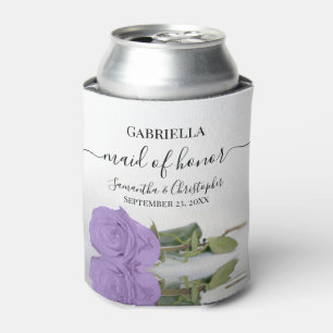 Elegante Lavendel Paarse Roos Maid of Honor bruilo Blikjeskoeler